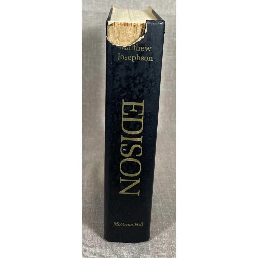 EDISON:‎ A Biography by Matthew Josephson 1959 1st edition Hardcover